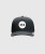 Impact Snapback, black structured snapback with embroidered Bomber visor logo, front view