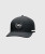 Flash Snapback, black low-profile 6-panel snapback hat with silicone Bomber logo, front view