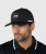 Flash Snapback, black low-profile snapback worn by model, lifestyle view