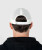 Flash Snapback, white snapback with breathable Apex mesh back panels worn by model, rear lifestyle view