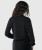 Excel Crewneck, black crewneck with ribbed cuffs, side view