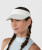 Eclipse Visor, white performance visor worn by woman, front view