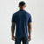 Legacy T-Polo, men's performance navy polo shirt, back view