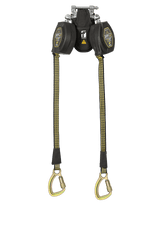 8' FT-X® EdgeCore™ Arc Flash Tie-Back Class 2 Leading Edge Personal SRL-P, Twin-leg with Steel 5k Carabiners with SpeedLink™