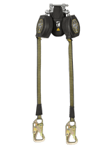 8' FT-X® EdgeCore™ Arc Flash Tie-Back Class 2 Leading Edge Personal SRL-P, Twin-leg with Steel 5k Snap Hooks with SpeedLink™