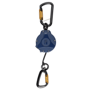 Retractable Tool Tether, Dyneema Rope with Dual Aluminum Carabiners, 48"