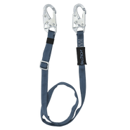 5' to 8' Adjustable Length Restraint Lanyard with Steel Snap Hooks