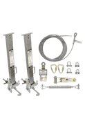 SteelGrip Temporary Cable HLL System and Stanchions with 24" beam clamps