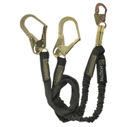 6' WeldTech Nomex Energy Absorbing Lanyard, Double-Leg with Steel Rebar Hooks