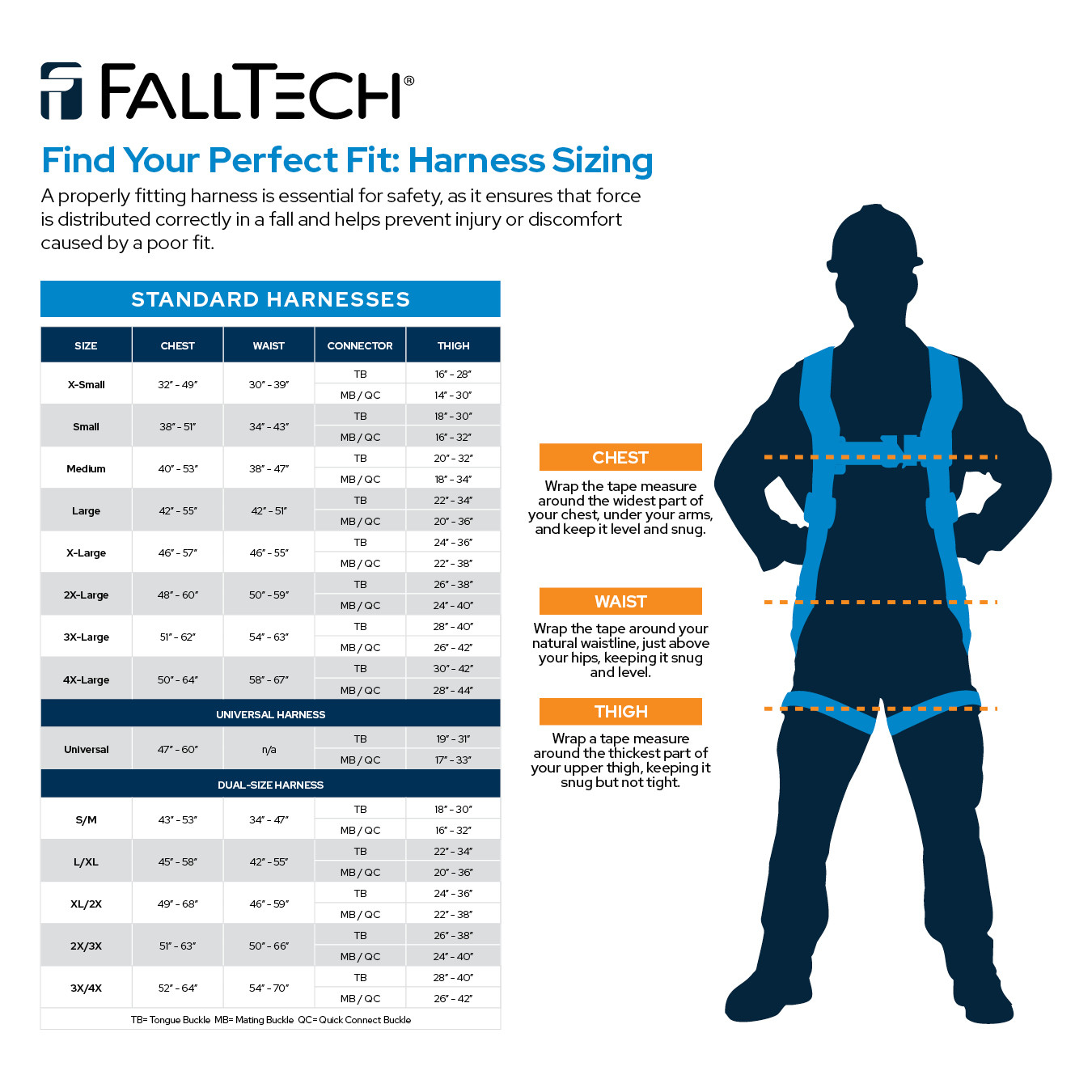FT-Iron® 1D Standard Non-Belted Full-Body Harness, Tongue Buckle
