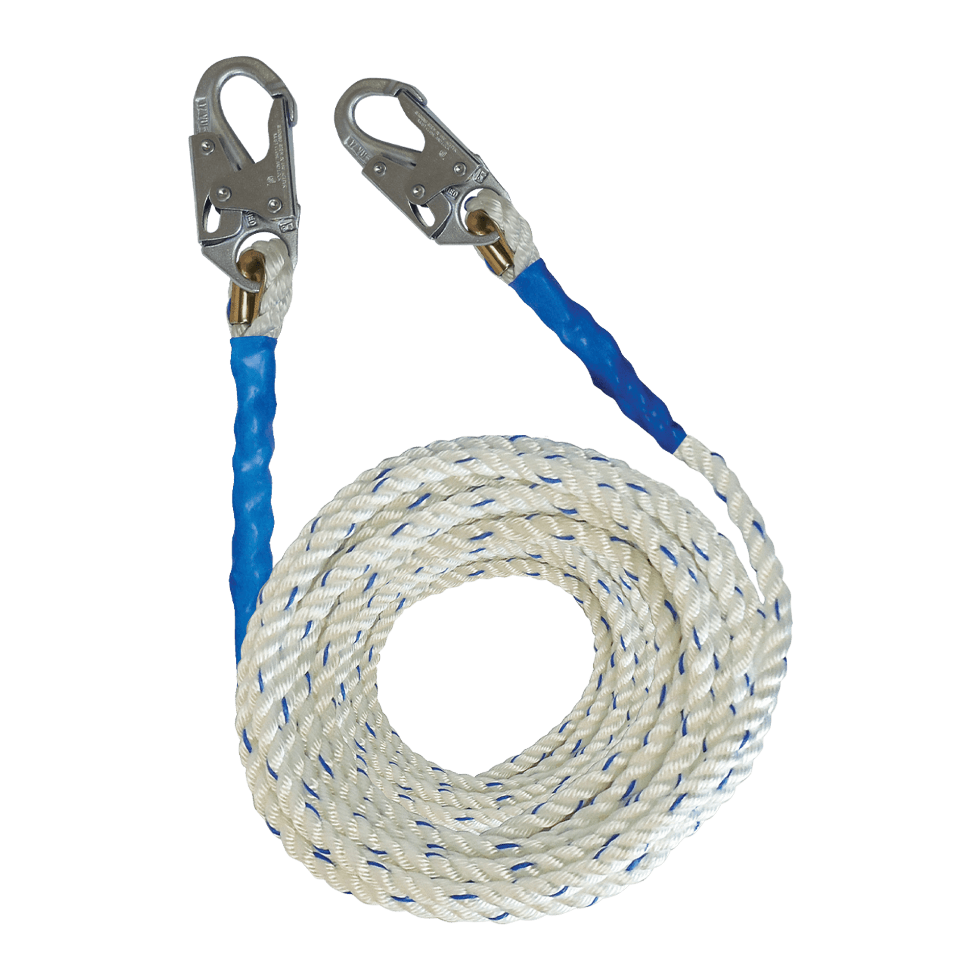 FallTech 8150DH - Premium Polyester Blend Vertical Lifeline with Double- Hooks
