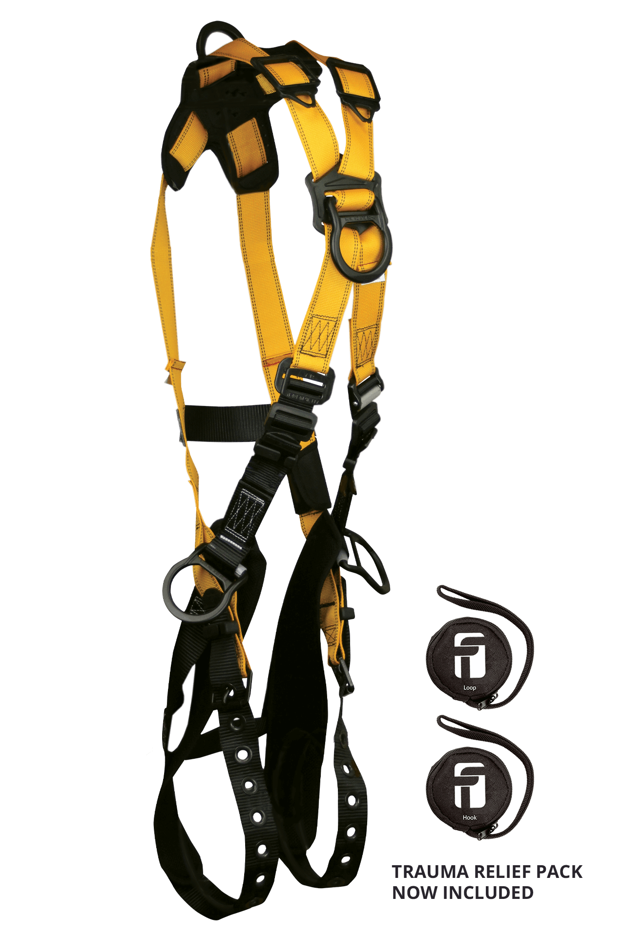 FallTech 7029B - Journeyman Flex Aluminum 4D Cross-over Climbing Full Body  Harness
