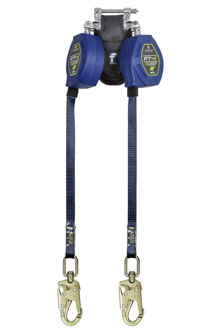 8' FT-X® EdgeCore™ Class 2 Leading Edge Personal SRL-P, Twin-leg with Steel Swivel Snap Hooks with SpeedLink™
