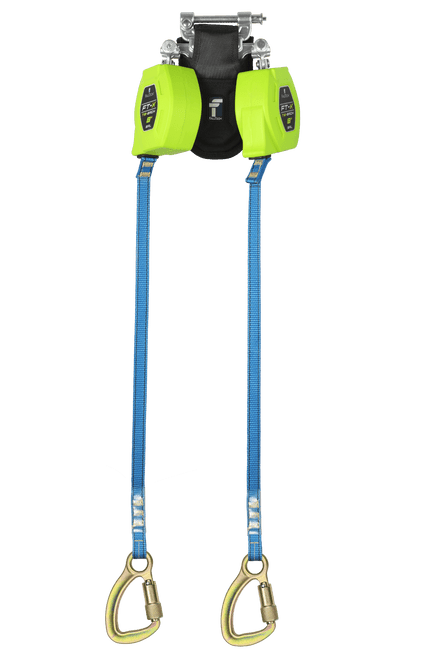 8' FT-X® Web Tie-Back Class 1 Personal SRL-P, Twin-leg with Steel 5k Carabiners with SpeedLink™