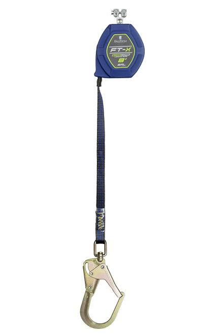 8' FT-X® EdgeCore™ Class 2 Leading Edge Personal SRL-P, Replacement-leg with Steel Swivel Rebar Hooks with SpeedLink™