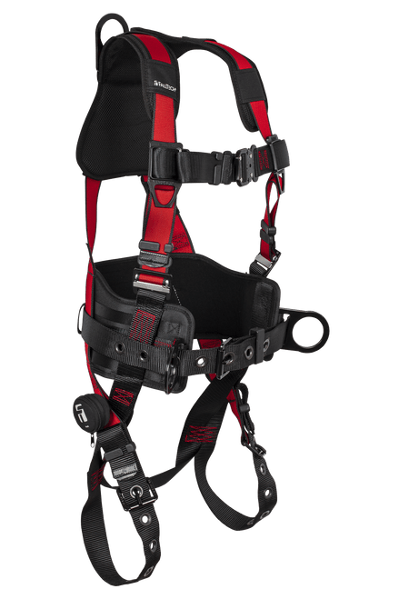 Tradesman® Pro 3D Construction Belted Full Body Harness, Tongue Buckle Leg Adjustments