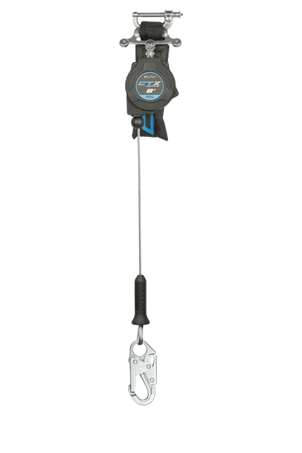 8' CTX™ Cable Class 2 Leading Edge Personal SRL-P, Single-leg with Steel Snap Hook