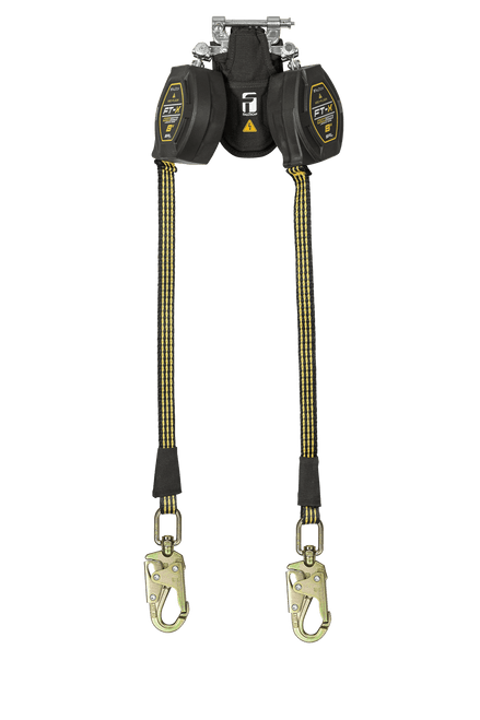 8' FT-X® EdgeCore™ Arc Flash Class 2 Leading Edge Personal SRL-P, Twin-leg with Steel Swivel Snap Hooks with SpeedLink™