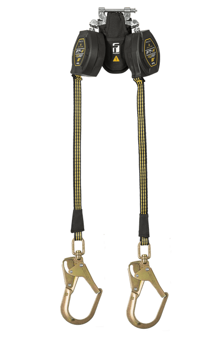 8' FT-X® EdgeCore™ Arc Flash Class 2 Leading Edge Personal SRL-P, Twin-leg with Steel Swivel Rebar Hooks with SpeedLink™