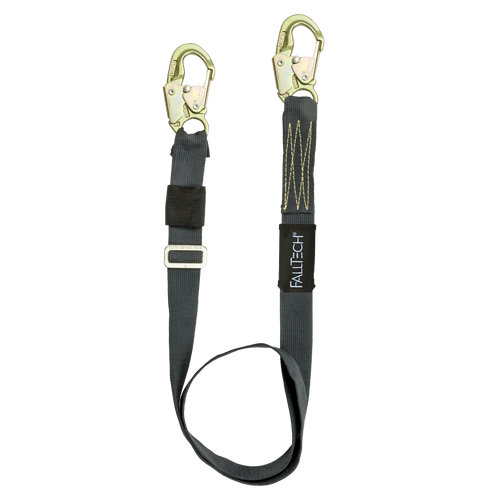 4' to 6' WeldTech Adjustable Length Restraint Lanyard with Steel Snap Hooks