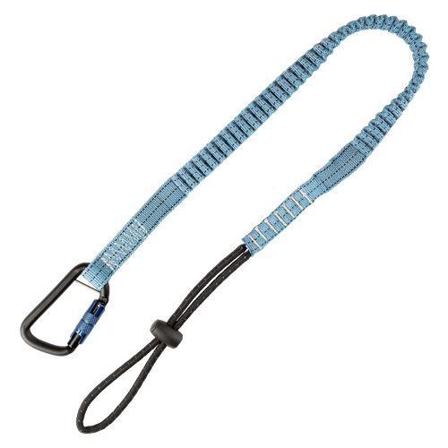 15 lb Tool Tether with choke-On cinch-Loop and aluminum twist-lock carabiner, 36"
