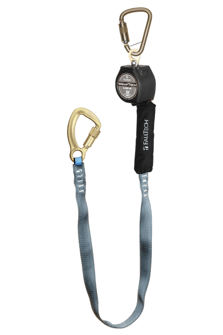 9' WrapTech Mini Personal SRL with Steel 5k Carabiner, Includes Steel Dorsal Connecting Carabiner