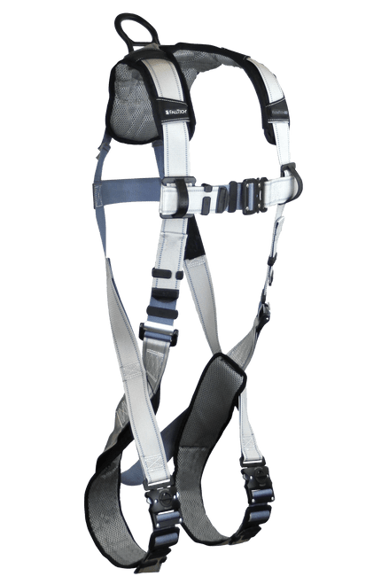 FlowTech LTE 1D Standard Non-Belted Full Body Harness, Triple-Lock Quick Connect Leg Buckles