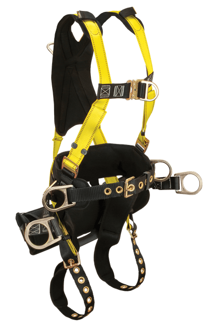 Journeyman 6D Tower Climber Full Body Harness, Removable Suspension and Positioning Seat