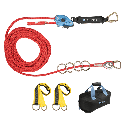 FallTech 7432502 - Temporary Rope HLL System (2-person Hollow-Core  Polyester Rope and Dual Truss Anchors)