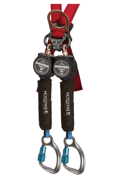 6' Mini Personal SRL with Aluminum Carabiners, Includes Steel Dorsal Connecting Carabiner