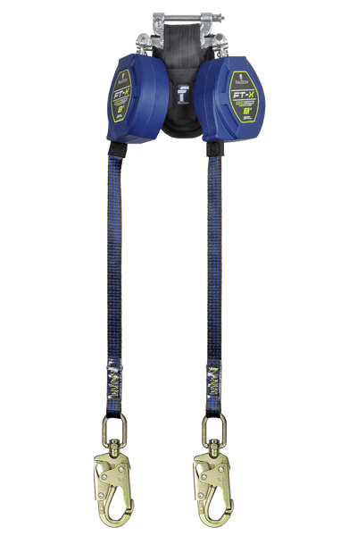 8' FT-X® EdgeCore™ Class 2 Leading Edge Personal SRL-P, Twin-leg with Steel Swivel Snap Hooks with SpeedLink™