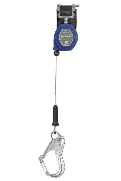 8' FT-X® Cable Class 2 Leading Edge Personal SRL-P, Single-leg with Aluminum Rebar Hook