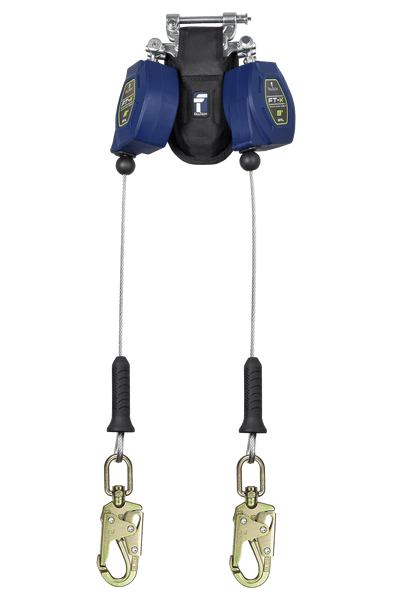 8' FT-X® Cable Class 2 Leading Edge Personal SRL-P, Twin-leg with Steel Swivel Snap Hooks with SpeedLink™