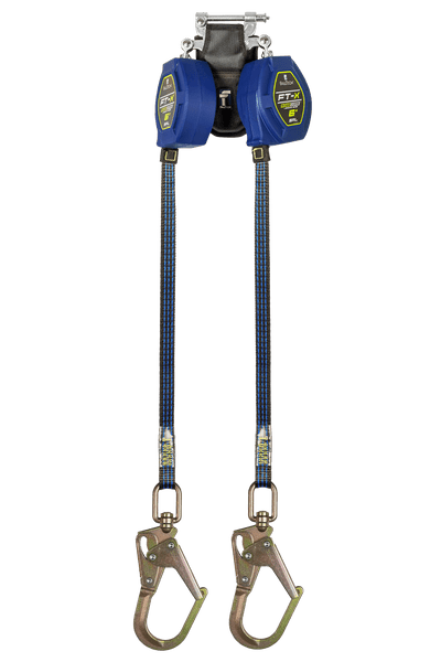 6' FT-X® EdgeCore™ Class 2 Leading Edge Personal SRL-P, Twin-leg with Steel Swivel Mini Rebar Hooks