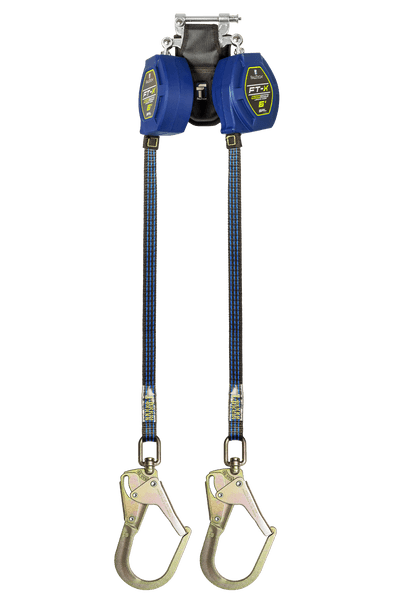 6' FT-X® EdgeCore™ Class 2 Leading Edge Personal SRL-P, Twin-leg with Steel Swivel Rebar Hooks