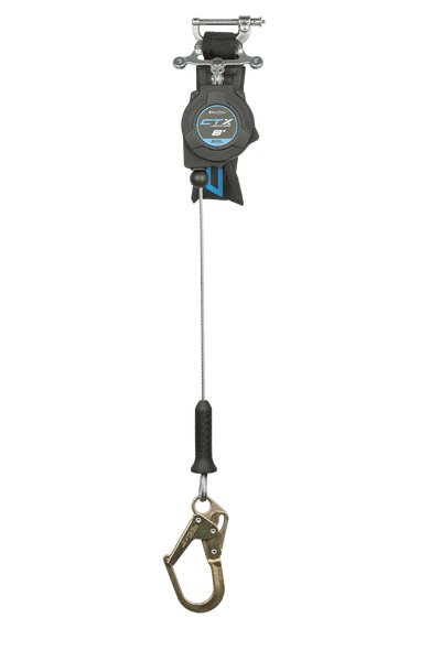 8' CTX™ Cable Class 2 Leading Edge Personal SRL-P, Single-leg with Steel Mini Rebar Hook