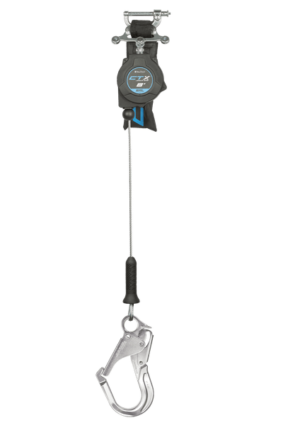 8' CTX™ Cable Class 2 Leading Edge Personal SRL-P, Single-leg with Aluminum Rebar Hook