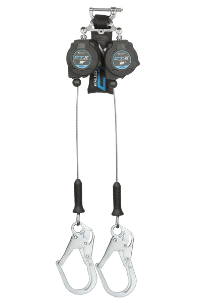 8' CTX™ Cable Class 2 Leading Edge Personal SRL-P, Twin-leg with Steel Rebar Hooks