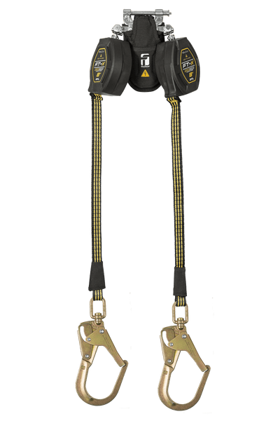 8' FT-X® EdgeCore™ Arc Flash Class 2 Leading Edge Personal SRL-P, Twin-leg with Steel Swivel Rebar Hooks with SpeedLink™