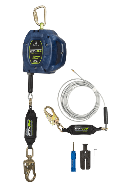 FT-R+™ SRL Kit, includes 30' Class 2 Leading Edge SRL, Replacement Cable Kit, and Tools, 420 lb. max