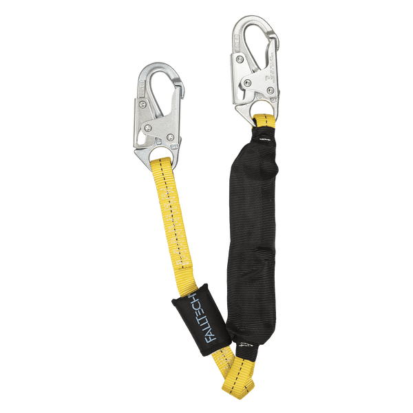 3' Soft Pack FT Basic Energy Absorbing Lanyard, Single-Leg with Steel Snap Hooks
