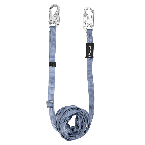 11' to 20' Adjustable Length Restraint Lanyard with Steel Snap Hooks