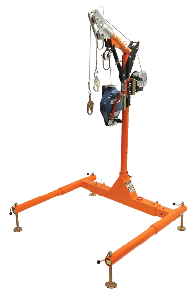 5pc Confined Space Davit System with 12" to 29" Offset Davit Arm, Winch and SRL-R