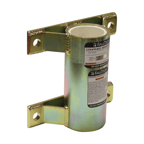 Wall-Mount Plated Steel Bolt-On Fixed Davit Base