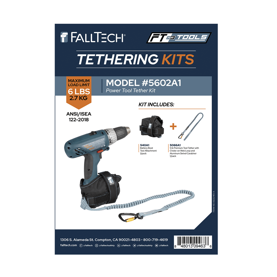 Tool Tethering Kit, 6 lb, Power Tool with Stretch Web Tether