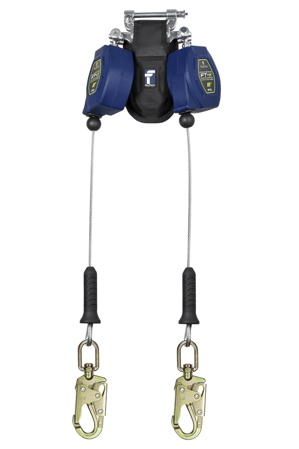 8' FT-X® Cable Class 2 Leading Edge Personal SRL-P, Twin-leg with Steel Swivel Snap Hooks with SpeedLink™