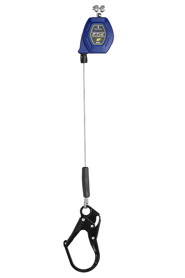 8' FT-X® Cable Class 2 Leading Edge Personal SRL-P, Replacement-leg with Steel Rebar Hooks with SpeedLink™
