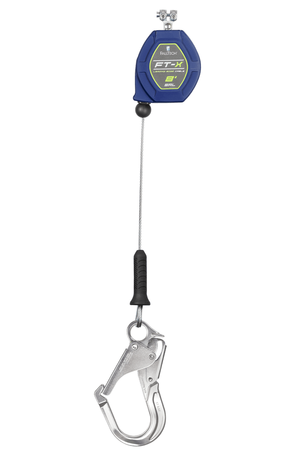 8' FT-X® Cable Class 2 Leading Edge Personal SRL-P, Replacement-leg with Aluminum Rebar Hooks with SpeedLink™