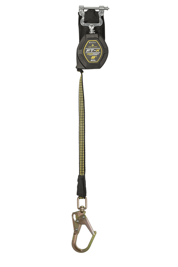 8' FT-X® EdgeCore™ Arc Flash Class 2 Leading Edge Personal SRL-P, Single-leg with Steel Mini Swivel Rebar Hook
