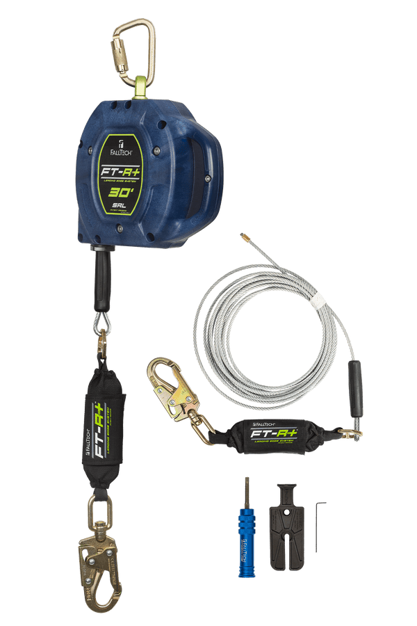 FT-R+™ SRL Kit, includes 30' Class 2 Leading Edge SRL, Replacement Cable Kit, and Tools, 420 lb. max